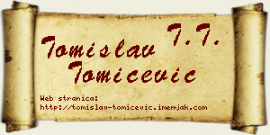 Tomislav Tomićević vizit kartica